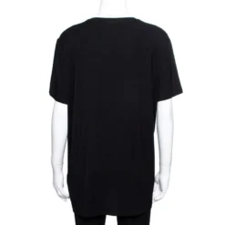 Versace Black & Gold Medusa Embellished Jersey T-Shirt XL For Women -Versace Official Website luxury women versace used clothes p336250 1602182850 009