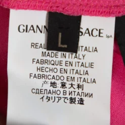 Versace Pink Cotton Medusa Appliqued Crew Neck T-Shirt L For Women -Versace Official Website luxury women versace used clothes p336946 004