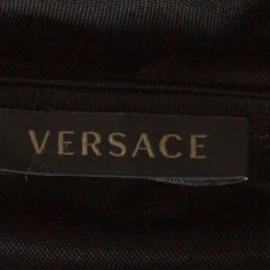 Versace Black Jersey Medusa Embellished Crew Neck T-Shirt L For Women -Versace Official Website luxury women versace used clothes p336955 002