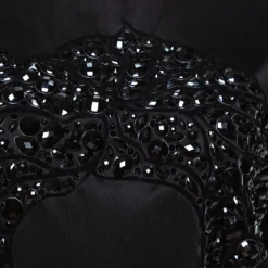 Versace Black Jersey Medusa Embellished Crew Neck T-Shirt L For Women -Versace Official Website luxury women versace used clothes p336955 007