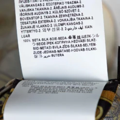 Versace Gold Hibiscus & Zeus Print Silk Short Sleeve Blouse M For Women -Versace Official Website luxury women versace used clothes p340740 008