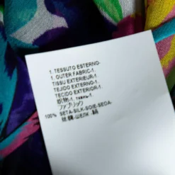 Versace Multicolor Floral Print Silk Asymmetric Sleeve Blouse M For Women -Versace Official Website luxury women versace used clothes p359660 004