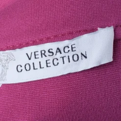 Versace Fuschia Flare Dress M For Women -Versace Official Website luxury women versace used clothes p39049 008