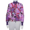 Versace Sport Multicolor Synthetic Quilted Bomber Jacket S For Women