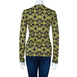 Versace Baroque-Print Top M For Women -Versace Official Website luxury women versace used clothes p40126 003