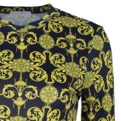 Versace Baroque-Print Top M For Women -Versace Official Website luxury women versace used clothes p40126 004