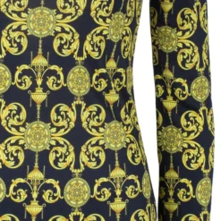 Versace Baroque-Print Top M For Women -Versace Official Website luxury women versace used clothes p40126 006
