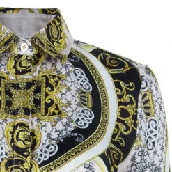 Versace Multicolor Silk Shirt Dress M For Women -Versace Official Website luxury women versace used clothes p41267 004