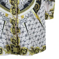 Versace Multicolor Silk Shirt Dress M For Women -Versace Official Website luxury women versace used clothes p41267 005
