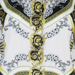 Versace Multicolor Silk Shirt Dress M For Women -Versace Official Website luxury women versace used clothes p41267 007