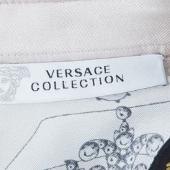 Versace Multicolor Silk Shirt Dress M For Women -Versace Official Website luxury women versace used clothes p41267 008