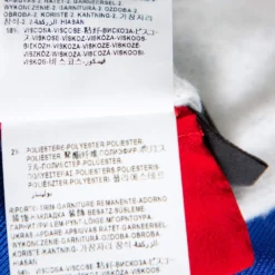 Versace Red & Blue Printed Cotton Fringed Detail Sweater XS For Women -Versace Official Website luxury women versace used clothes p415519 009