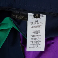 Versace Color Block Knit Zip Front Leggings S For Women -Versace Official Website luxury women versace used clothes p424726 002