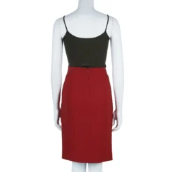 Versace Collection Red Pencil Skirt M For Women -Versace Official Website luxury women versace used clothes p42857 0003