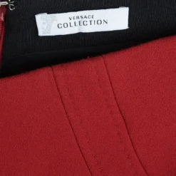 Versace Collection Red Pencil Skirt M For Women -Versace Official Website luxury women versace used clothes p42857 0008