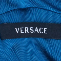 Versace Blue Sleeveless Stretch Top M For Women -Versace Official Website luxury women versace used clothes p42984 008