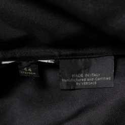 Versace Tribute Black & Gold Embellished Silk Button Front Shirt M For Women -Versace Official Website luxury women versace used clothes p431893 005