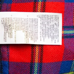 Versace Black Denim & Multicolor Plaided Wool Paneled Rockstud Collar Detail Shirt M For Women -Versace Official Website luxury women versace used clothes p436847 002