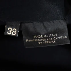 Versace Black Crepe Stone Embellished Sheath Dress S For Women -Versace Official Website luxury women versace used clothes p448451 007