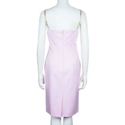 Versace Blush Pink Sleeveless Dress M For Women -Versace Official Website luxury women versace used clothes p46040 003