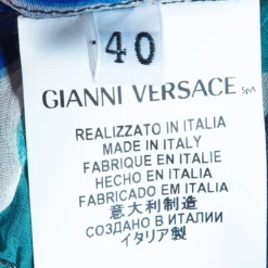 Versace Striped Printed Off-Shoulder Top S For Women -Versace Official Website luxury women versace used clothes p46815 0008