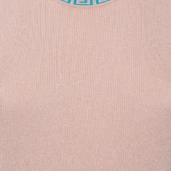 Versace Beige Knit Logo Neck Detail Tank Top L For Women -Versace Official Website luxury women versace used clothes p483846 007