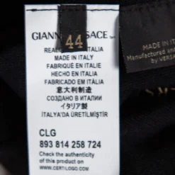 Versace Black Wool Medusa Button Detail Oversized Top M For Women -Versace Official Website luxury women versace used clothes p490248 003