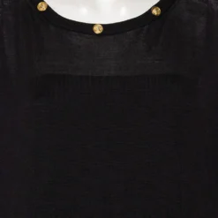 Versace Black Wool Medusa Button Detail Oversized Top M For Women -Versace Official Website luxury women versace used clothes p490248 007