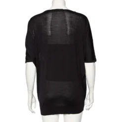 Versace Black Wool Medusa Button Detail Oversized Top M For Women -Versace Official Website luxury women versace used clothes p490248 009