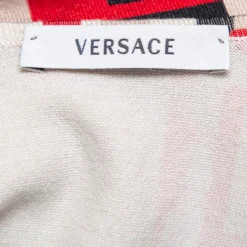 Versace Multicolored Greca Print Silk Knit Tank Top L For Women -Versace Official Website luxury women versace used clothes p493244 007