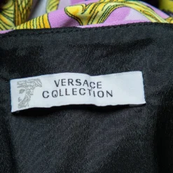 Versace Collection Multicolored Abstract Print Crepe Mini Dress L For Women -Versace Official Website luxury women versace used clothes p495059 003