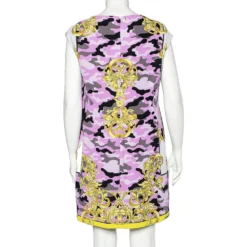 Versace Collection Multicolored Abstract Print Crepe Mini Dress L For Women -Versace Official Website luxury women versace used clothes p495059 004
