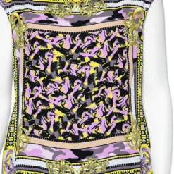 Versace Collection Multicolored Abstract Print Crepe Mini Dress L For Women -Versace Official Website luxury women versace used clothes p495059 006