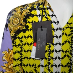 Versace Multicolored Baroque Print Silk Embellished Blouse M For Women -Versace Official Website luxury women versace used clothes p495836 004