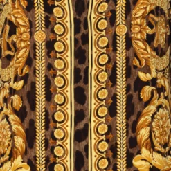 Versace Multicolor Baroque Printed Silk Button Front Shirt L For Women -Versace Official Website luxury women versace used clothes p495908 007