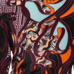 Versace Multicolored Printed Silk Button Front Shirt Dress L For Women -Versace Official Website luxury women versace used clothes p501402 003