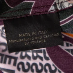 Versace Multicolored Printed Silk Button Front Shirt Dress L For Women -Versace Official Website luxury women versace used clothes p501402 005