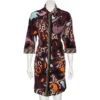 Versace Multicolored Printed Silk Button Front Shirt Dress L For Women