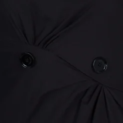 Versace Black Button Detail Long Sleeve Dress S For Women -Versace Official Website luxury women versace used clothes p50366 005