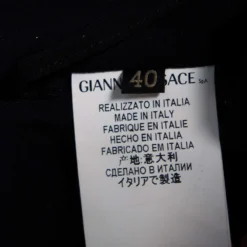 Versace Black Crepe Eyelet Leather Trim Detailed Sleeveless Short Dress S For Women -Versace Official Website luxury women versace used clothes p504170 002