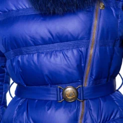Versace Collection Blue Down Quilted & Fur Trimmed Belted Jacket M For Women 11 Versace Collection Blue Down Quilted & Fur Trimmed Belted Jacket M For Women -Versace Official Website luxury women versace used clothes p512370 009