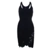 Versace Black Rose Detail Mini Dress S For Women