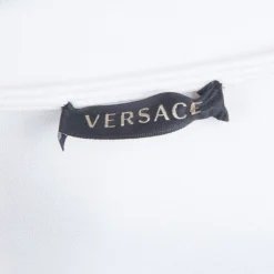 Versace Off-white Short Sleeve Top S For Women -Versace Official Website luxury women versace used clothes p52273 008