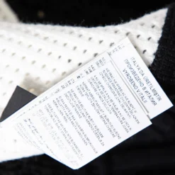 Versace Monochrome Open Knit Contrast Trim Zip Front Sweater M For Women 15 Versace Monochrome Open Knit Contrast Trim Zip Front Sweater M For Women -Versace Official Website luxury women versace used clothes p525252 005