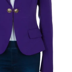 Versace Purple Tailored Blazer M For Women -Versace Official Website luxury women versace used clothes p52593 005