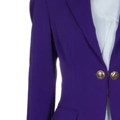 Versace Purple Tailored Blazer M For Women -Versace Official Website luxury women versace used clothes p52593 006