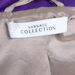 Versace Purple Tailored Blazer M For Women -Versace Official Website luxury women versace used clothes p52593 008