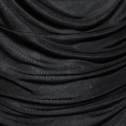 Versace Black Jersey Gold Logo Chain Strap Detail Top M For Women -Versace Official Website luxury women versace used clothes p542435 004