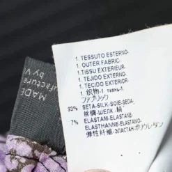 Versace Purple Printed Silk Button Front Shirt S For Women -Versace Official Website luxury women versace used clothes p551157 005