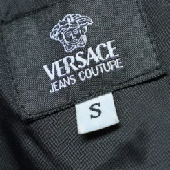 Versace Jeans Couture Black Cotton Quilt Detail Zip Front Jacket S For Women -Versace Official Website luxury women versace used clothes p551184 004